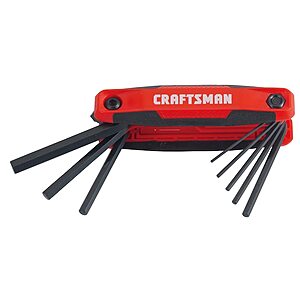 Craftsman Hex Folding Key Set (8-Key Metric or 9-Key SAE) $4.98 at Lowe's w/ Free Store Pickup