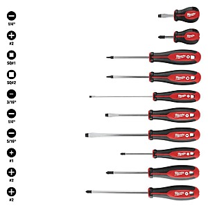 10-Piece Milwaukee Combination Screwdriver Set $22.97 + Free Shipping