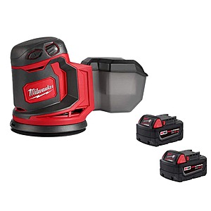 M18 18V Lithium-Ion Cordless 5" Random Orbit Sander with (2) M18 5.0Ah Batteries $189 + Free Shipping
