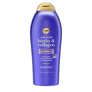 25.4-Oz OGX Thick & Full + Biotin & Collagen Volumizing Conditioner .70 w/ Subscribe & Save & More