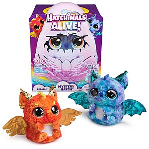 Hatchimals Alive! Mystery Interactive Toy & Egg w/ Mist, Lights & Sounds (Various) 