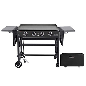 Royal Gourmet 4-Burner Gas Griddle w/ Grill Cover (Black) $239 + Free Shipping