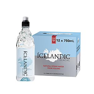 Amazon Prime: 12-Pack 25.3-Oz Icelandic Glacial Natural Spring Alkaline Water $17.28 w/ S&S + Free Shipping w/ Prime or on $35+