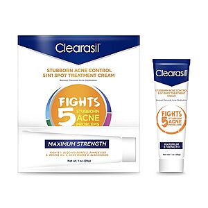 [S&S] $3.32: 1-Oz Clearasil Stubborn Acne Control 5in1 Spot Treatment Cream at Amazon