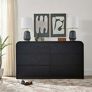 Better Homes & Gardens Juliet 6-Drawer Dresser (Black Finish) $148 + Free Shipping