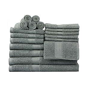 18-Piece Mainstays 100% Cotton Bath Towel Set (White, Aqua or Grey) $15.81 + Free S&H w/ Walmart+ or on $35+