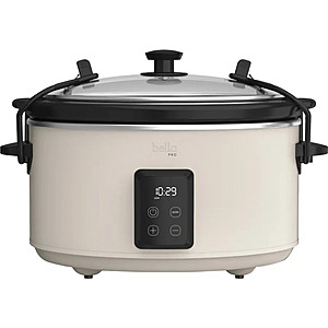 6-Quart bella PRO Programmable Slow Cooker (Oatmilk) $24.99 + Free Shipping w/ $35+