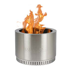 19.5" Muskoka Stainless Steel Smokeless Wood Burning Fire Pit w/ Protective Cover $67 + Free Shipping