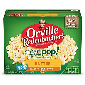 12-Pack Orville Redenbacher's Microwave SmartPop Butter Popcorn  w/ Subscribe & Save