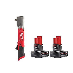 Milwaukee M12 FUEL 12V Lithium-Ion Brushless Cordless 3/8" Right Angle Impact Wrench w/ 2x 3.0 Ah Battery Pack $179 + Free Shipping