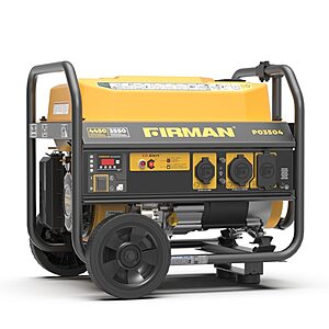 Firman Recoil Start 120V 4450/3550-Watt Single Fuel Portable Generator $299 + Free Shipping
