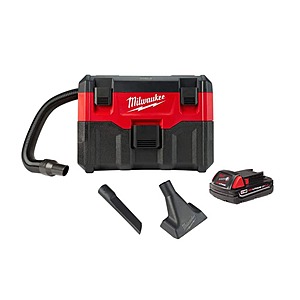 Milwaukee M18 18V 2-Gal. Lithium-Ion Cordless Wet/Dry Vacuum w/ M18 18V 2.0 Ah Lithium-Ion Compact Battery $139 + Free Shipping