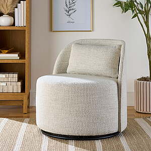 Better Homes & Gardens Juliet Modern Arch Swivel Accent Chair (Cream Boucle, Gray or Navy) $148 + Free Shipping