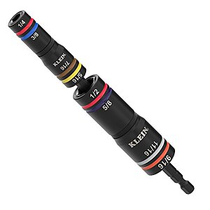 3-Piece Klein Tools Quad-8 Deep Well Heavy Duty Impact Flip Sockets Set (SAE)  + Free Store Pickup