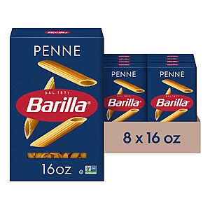 8-Pack 16oz. Barilla Penne Pasta Noodles .40 w/ Subscribe & Save
