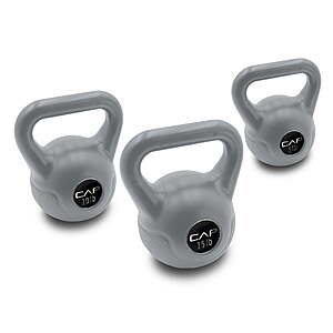 30lb CAP Barbell Vinyl Kettlebell Set (5lb, 10lb & 15lb) $19.90 