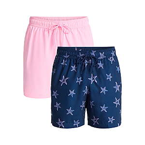 2-Pack George Men's and Big Men's Swim Trunks, 6'' Inseam (Various Styles) from $5.12 + Free S&H w/ Walmart+ or on $35+