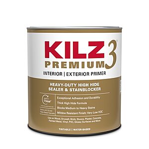 1-Quart KILZ Interior/Exterior Water or Oil Based Primers (Various) $6 + Free Store Pickup