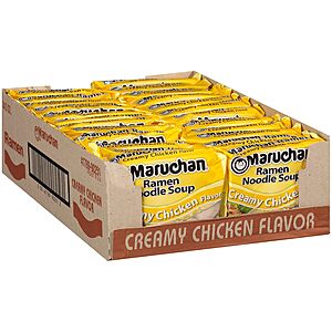 24-Pack 3-Oz Maruchan Ramen Noodle Soup (Creamy Chicken Flavor) $4.32 + Free Shipping w/ Prime or on $35+