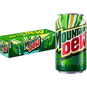 Select Locations: 12-Pack 12-Oz Mountain Dew Soda Cans from 3 for $8.95 