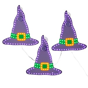 3-Pack 10" Halloween Classics Twinkling LED Witch Hats $9.98 at Home Depot + Free Store Pickup or Free Shipping