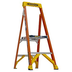 Werner 4' Fiberglass Platform Step Ladder (8' Reach Height) with 300 lb. Load Capacity Type IA Duty Rating $79 + Free Shipping