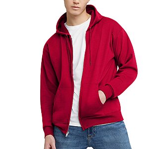 Hanes Men's Full-Zip Eco-Smart Hoodie (Deep Red) $9.99 + Free Shipping w/ Prime or on $35+