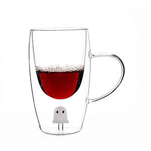 Way to Celebrate Double Wall Coffee Glass Mug (Bat, Ghost or Pumpkin) $2.37 + Free S&H w/ Walmart+ or on $35+