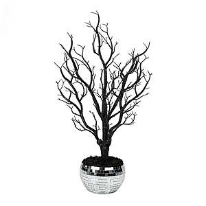 18" Way to Celebrate Ghostly Disco Tree Tabletop Decor (Silver & Black) $2.95 + Free S&H w/ Walmart+ or on $35+