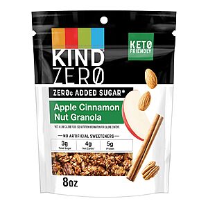 5-Count 8-Oz KIND Zero Added Sugar Granola (Apple Cinnamon Nut) .03 w/ S&S + Free Shipping w/ Prime or on +