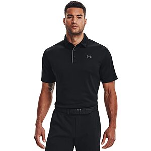 Under Armour Tech Men's Polo (Black/Graphite) $21 