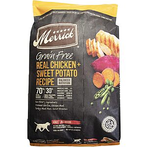 22-Lb Merrick Premium Grain Free Dry Adult Dog Food (Real Chicken And Sweet Potato) $41.60 w/ S&S + Free Shipping