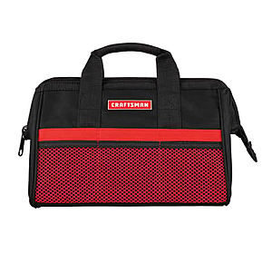 Craftsman 6-Pocket 13" Wide Mouth Tool Bag (Black/Red) $6 + Free Store Pickup