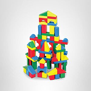 100-Piece Melissa & Doug Wooden Building Blocks Set $10.15 