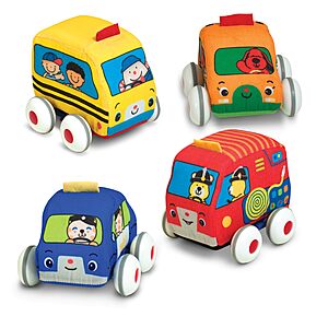 4-Piece Melissa & Doug K's Kids Pull-Back Vehicle Baby Toy Set .25