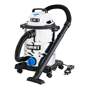 8-Gallon HART 6 Peak HP Premium Stainless Steel Wet/Dry Vacuum $54.60 + Free Shipping
