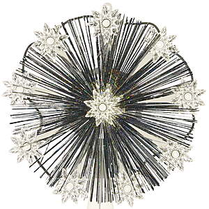 7&quot; Holiday Time LED 9-Point Tinsel Star Christmas Tree Topper (White) $2.41 &amp; More + Free S&amp;H w/ Walmart+ or on $35+