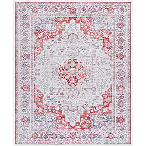 8' x 10' SAFAVIEH Arizona Seine Oriental Machine Washable Area Rug:Light Gray/Rust $46 or Light Blue/Blue $49 + Free Shipping