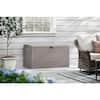 120-Gallon Hampton Bay Grey Resin Wicker Outdoor Storage Deck Box with Lockable Lid $79.99 + Free Shipping