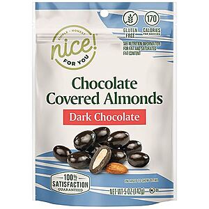 5-Oz Nice! For You Chocolate Covered Almonds or Cashews 2 for $4.80 + Free Store Pickup on $10+