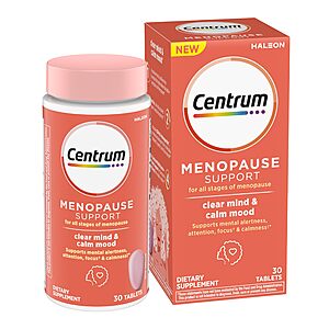30-Count Centrum Menopause Clear Mind & Calm Mood Tablets $5.61 w/ S&S + Free Shipping w/ Prime or on $35