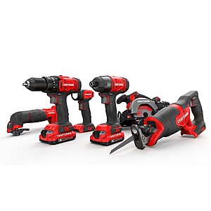 6-Tool Craftsman V20 Max Power Tool Combo Kit w/ 2x 2Ah Batteries & Charger $199 + Free Shipping