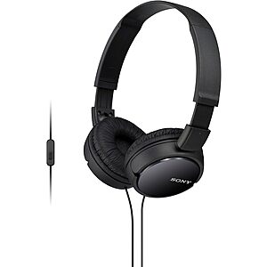 Sony ZX Series Wired On-Ear Headphones w/ Mic (Black or White) $14.99 + Free Shipping w/ Prime or on $35+