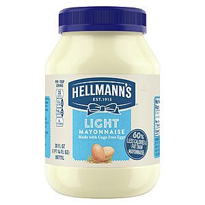 30-Oz Hellmann's Light Mayonnaise $3.30 w/ Subscribe & Save