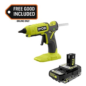 Ryobi ONE+ 18V Cordless Dual Temperature Glue Gun w/ 10 Glue Sticks & FREE 2.0 Ah HIGH PERFORMANCE Battery $59.97 + Free Shipping