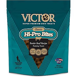 14-Oz Victor Super Premium Classic Hi-Pro Bites Dog Treats (Tender Beef Recipe) $6.50 w/ Subscribe & Save