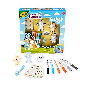 Crayola Scribble Scrubbies Deluxe Bluey Playset w/ Washable Stickers $9 