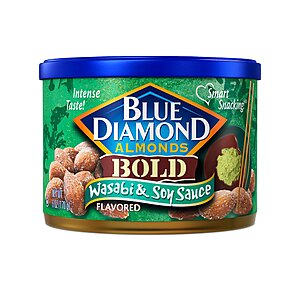 6-Oz Blue Diamond Almonds (Bold Wasabi & Soy Sauce): 2 for $5.61 ($2.81 each) w/ S&S + Free Shipping w/ Prime or on $35+