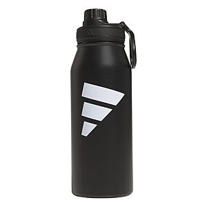34-Oz adidas Stainless Steel Metal Water Bottle (1L) Screw Cap (Black/White) $17 + Free Shipping w/ Prime or on $35+