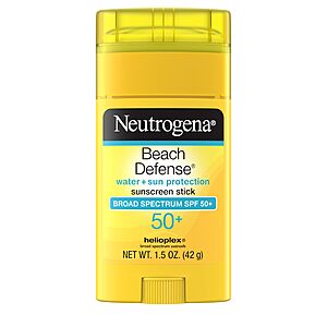 1.5-Ounce Neutrogena Beach Defense Sunscreen Stick (SPF 50) $6.43 w/ S&S + Free Shipping w/ Prime or on $35+